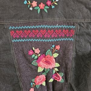 Alfred Dunner Black Denim Vest